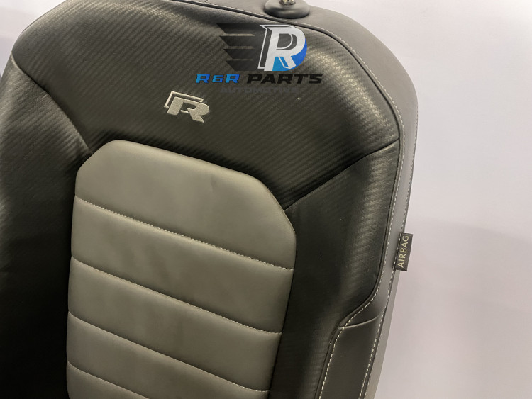 Interieur - VW Golf 7 (5G) - R-LINE - Leder Grijs / Zwart Carbon