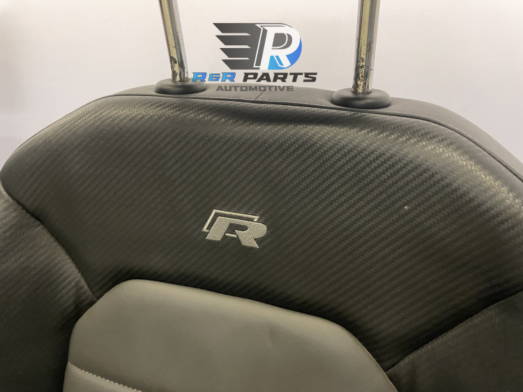 Interieur - VW Golf 7 (5G) - R-LINE - Leder Grijs / Zwart Carbon