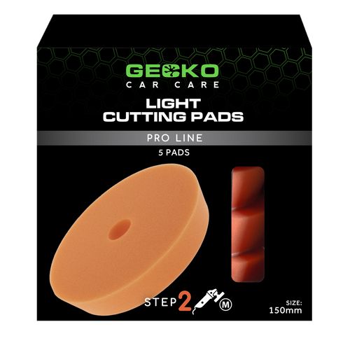 Gecko Polijstpad Medium Oranje 150mm 5st ( Voor Steunplaat 125mm )