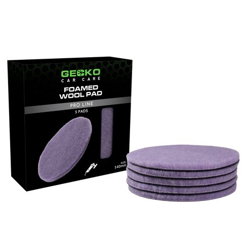 Gecko Foamed Wool Cutting pad 140mm 5st ( Voor Steunplaat 125mm )