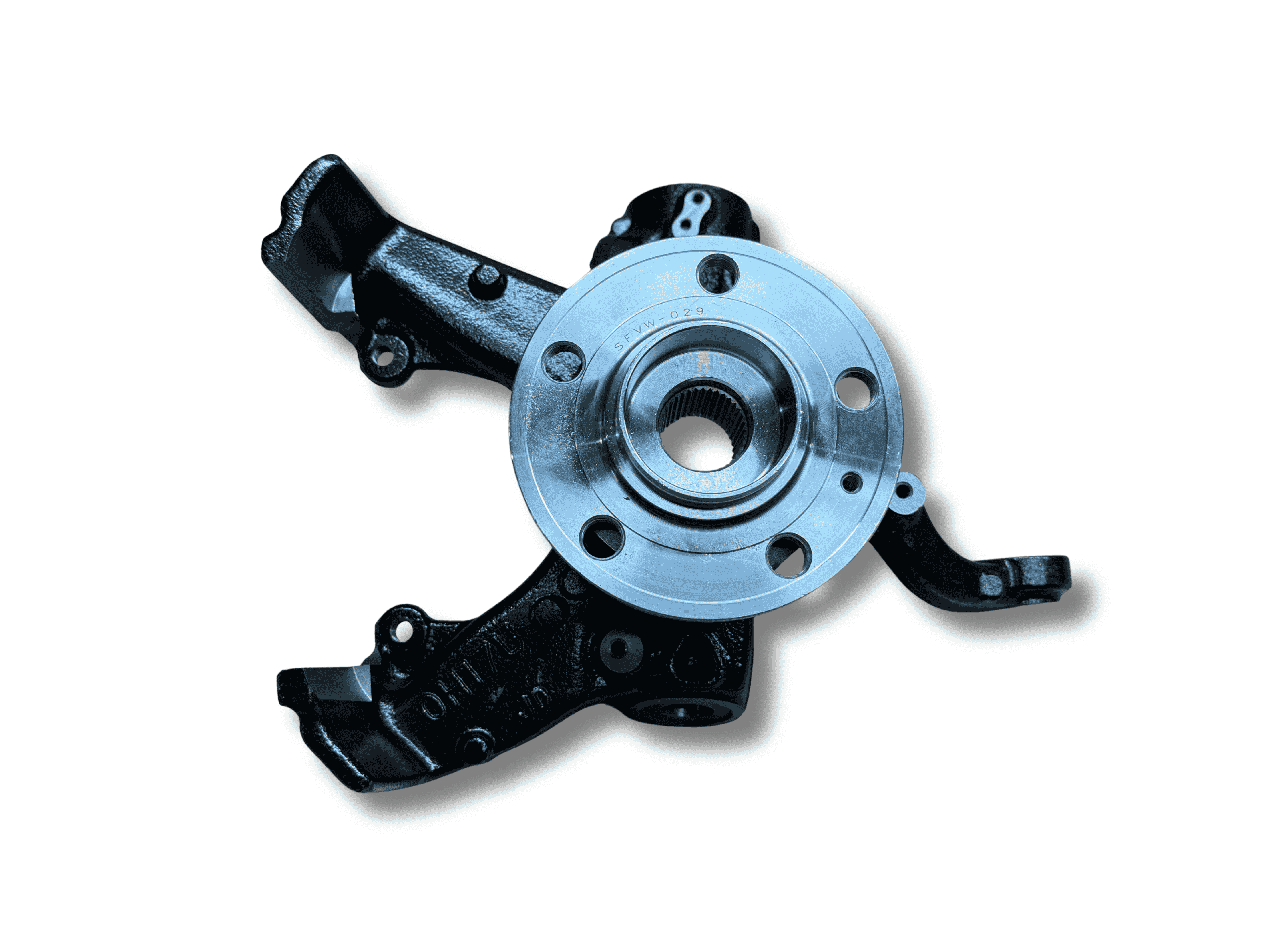 Fusee + wiellger - Links voor - (Vw Polo 2G / AW1) - OEM: 2Q0407255N / 2Q0407255AG / 2Q0407255H