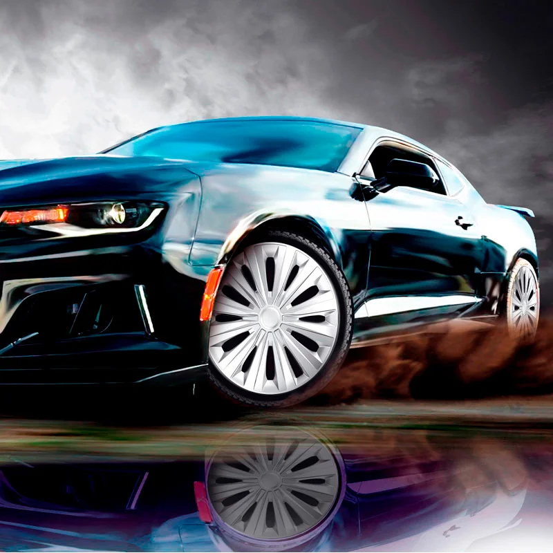 4-Delige J-Tec Wieldoppenset Multi 15-inch zilver