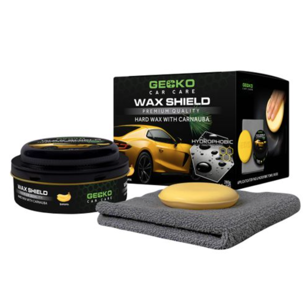 Gecko Wax Shield Carnauba – Premium Autowax 280 g – Diepe Glans & Langdurige Lakbescherming