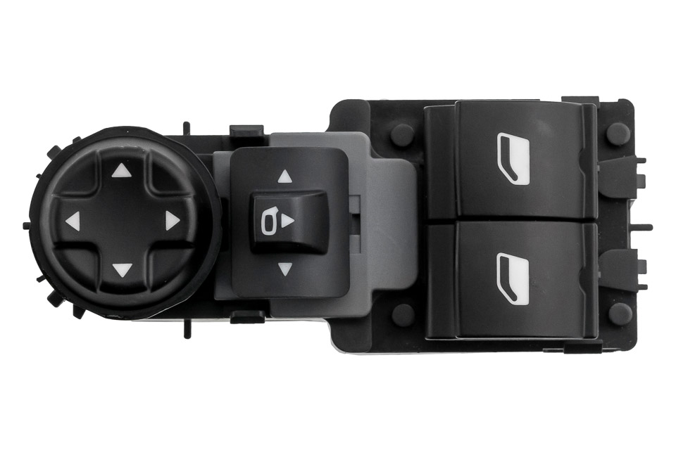 Raamschakelaar 2x raam + spiegel schakelaar links voor - 18 PIN - (Peugeot / Opel)