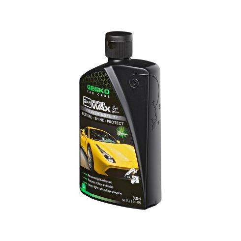 Gecko Polijstmiddel 3 in 1 + Carnauba Fles 500ml