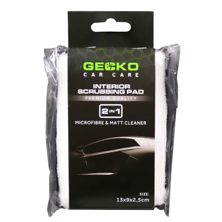 Gecko 2in1 Interieur Microvezel & Fleece Spons 13cm x 9cm x 2,5cm