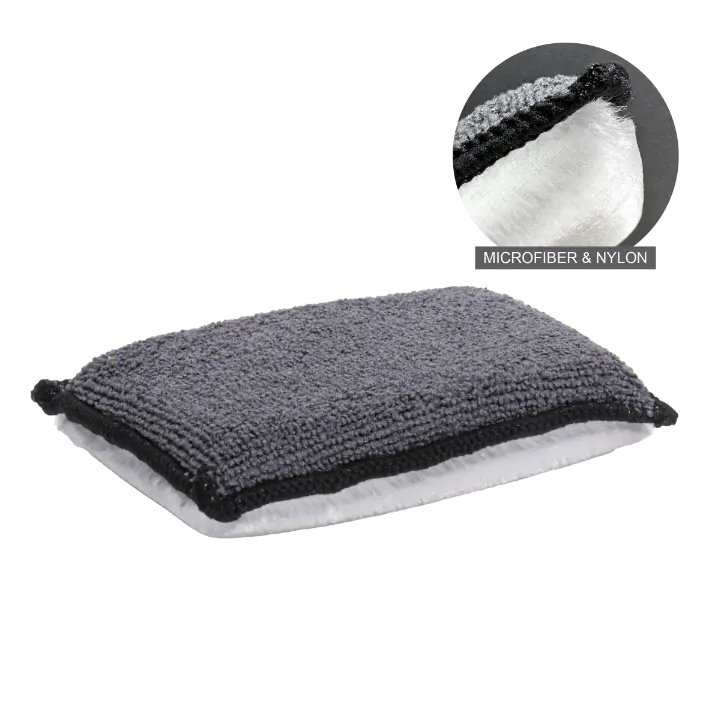 Gecko 2in1 Interieur Microvezel & Fleece Spons 13cm x 9cm x 2,5cm