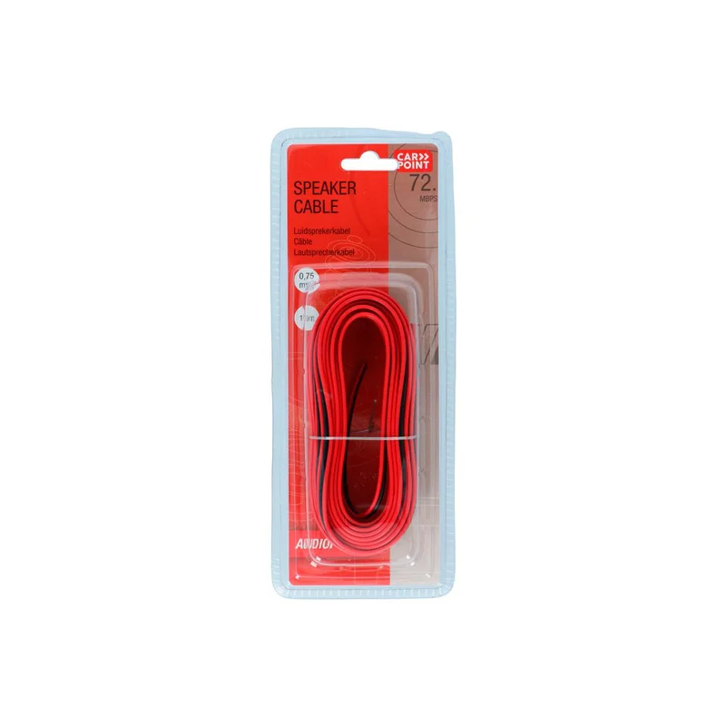 Carpoint Luidsprekerkabel 0,75mm² 10m - Zwart/Rood