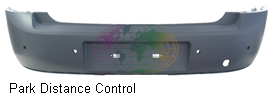 ACHTERBUMPER prim.+Park Dist.Contr.gaten
