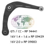DRAAGARM kompleet GTi / CC - RP 94441